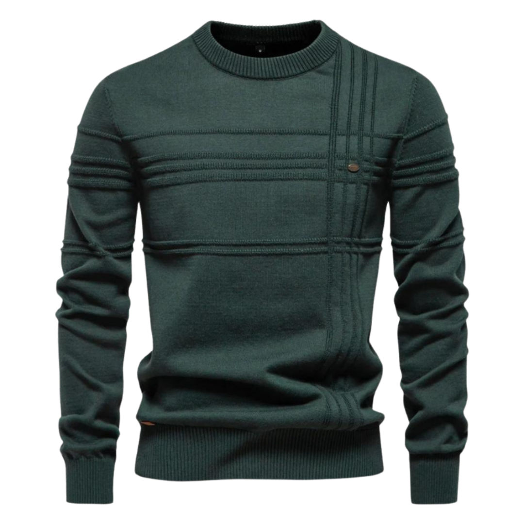 Grzegorz - Elegancki męski sweter w kratkę