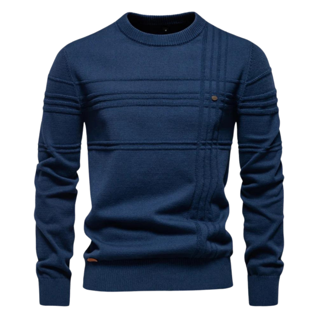 Grzegorz - Elegancki męski sweter w kratkę