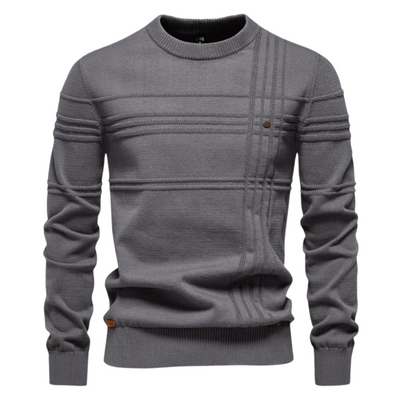 Grzegorz - Elegancki męski sweter w kratkę