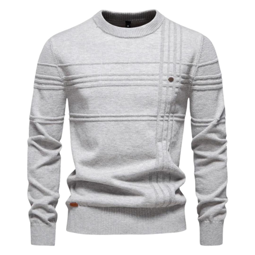 Grzegorz - Elegancki męski sweter w kratkę