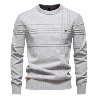 Grzegorz - Elegancki męski sweter w kratkę